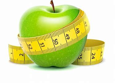 Apple with measuring tape