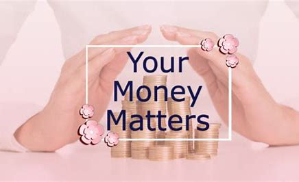 Your Money Matters Woman with pile of coins