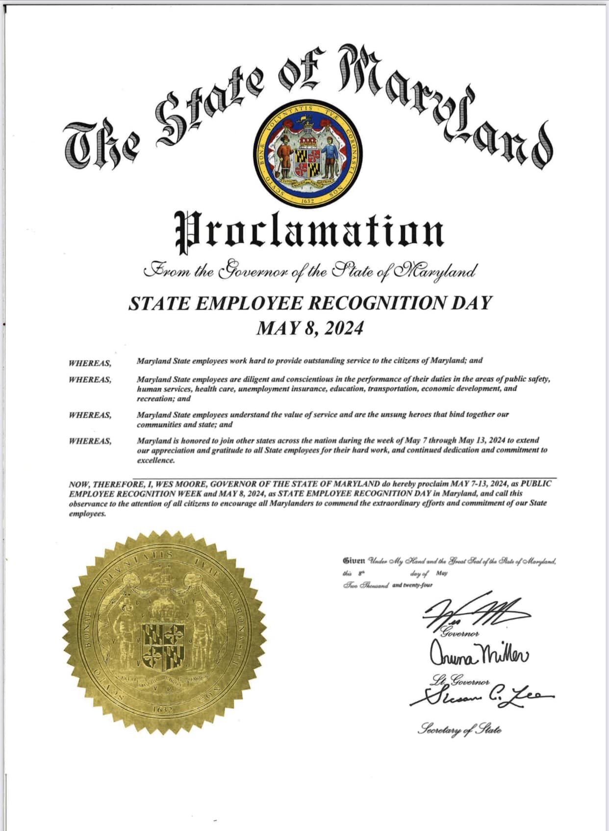 Happy #StateEmployeeRecognitionDay to our Maryland state employees. Thank you team, for all you do.